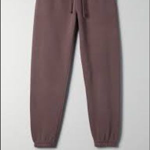 Aritzia Extra AF fleece sweatpants smoked mauve